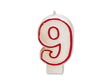 VELA CUMPLEAÑOS LIDERPAPEL Nº9