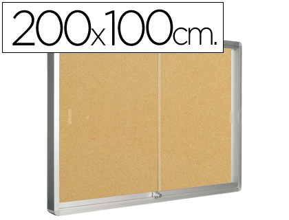 VITRINA DE ANUNCIOS Q-CONNECT MARCO DE ALUMINIO 1000 X 2000 MM