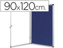 [KF04171] VITRINA DE ANUNCIOS Q-CONNECT MURAL GRANDE FIELTRO AZUL CON PUERTA Y MARCO CON CERRADURA 120X90 CM