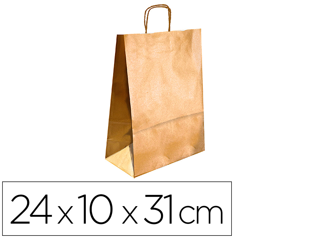BOLSA KRAFT Q-CONNECT ORO ASA RETORCIDA 240X100X310 MM