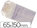 [BS65150SINSOLAPA] BOLSA CELOFAN 65X150 MM PAQUETE 100 UNIDADES