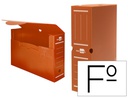 [DF08] CAJA ARCHIVO DEFINITIVO PLASTICO LIDERPAPEL LOMO 100 MM MARRON 360X100X260 MM