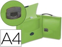 [SS36] CARPETA LIDERPAPEL PORTADOCUMENTOS BROCHE POLIPROPILENO DIN A4 VERDE TRANSPARENTE CON ASA