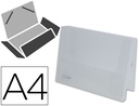 [SS21] CARPETA LIDERPAPEL PORTADOCUMENTOS GOMAS 36934 POLIPROPILENO DIN A4 TRANSPARENTE TRANSLUCIDO LOMO 25 MM