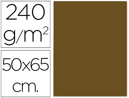 CARTULINA LIDERPAPEL 50X65 CM MARRON OSCURO 240 GR UNIDAD