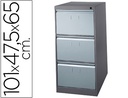 [F-1003E-GR] FICHERO CAJONES DE SUELO METALICO DE 3 CAJONES 101 ALTO,65 PROF. 47,5 ANCHO COLOR GRIS N.1375