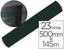 [PLA2023018NE] FILM EXTENSIBLE Q-CONNECT MANUAL ANCHO 500 MM LARGO 145 MT ESPESOR 23 MICRAS NEGRO
