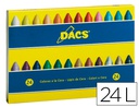 [DA050295] LAPICES CERA DACS CAJA DE 24 COLORES SURTIDOS
