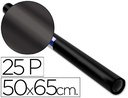 [22075] PAPEL CHAROL NEGRO ROLLO 25 HOJAS DE 50X65 CM