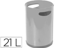 [101-G] PAPELERA METALICA CON ASAS 101 GRIS 32X21 CM