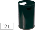 [101-N] PAPELERA METALICA CON ASAS 101 NEGRA 32X21 CM 12 LITROS