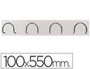 [611-B] PERCHERO METALICO 611 PARED 4 COLGADORES COLOR BLANCO 55X10X5 CM