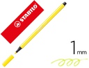 [68/24] ROTULADOR STABILO ACUARELABLE PEN 68 AMARILLO LIMON PUNTA GRUESA 1MM