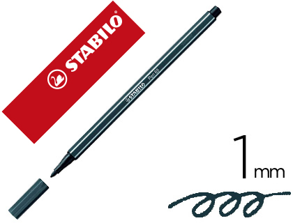 ROTULADOR STABILO ACUARELABLE PEN 68 GRIS AZULADO INTENSO PUNTA GRUESA 1MM