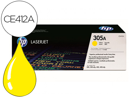 TONER HP 305A LASERJET M351/M451/M375/M475 AMARILLO - 2600 PAG -