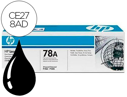 TONER HP LASERJET CE278A NEGRO 1600 PAG PACK 2