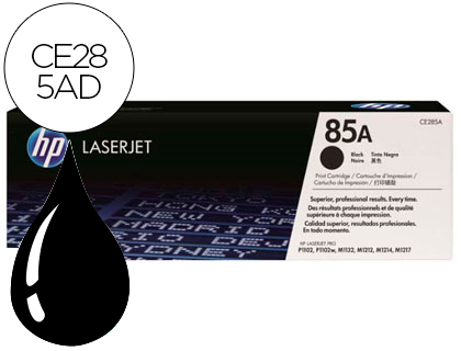 TONER HP LASERJET CE285A NEGRO 1600 PAG PACK 2