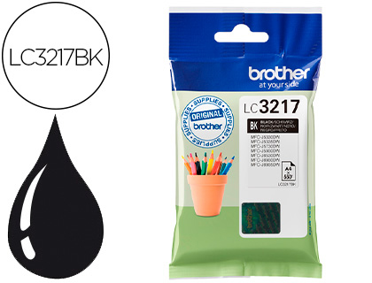 INK-JET BROTHER LC3217BK MFCJ6530 / MFCJ6935 NEGRO 550 PAGINAS