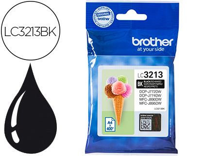 INK-JET BROTHER LC3213 DCP-J572 / DCP-J772 / DCP-J774 / MFC-J890 / MFC-J895 NEGRO 400 PAG