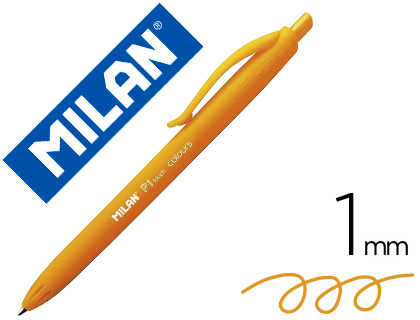 BOLIGRAFO MILAN P1 RETRACTIL 1 MM TOUCH NARANJA
