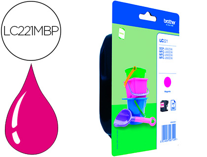 INK-JET BROTHER LC221M DCP-J562DW / MFC-J480DW / 680DW / 880DW MAGENTA 260 PAGINAS