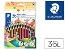 [185 CD36] LAPICES DE COLORES STAEDTLER UPCYCLED WOOD ECOLOGICO 36 COLORES EN CAJA DE CARTON