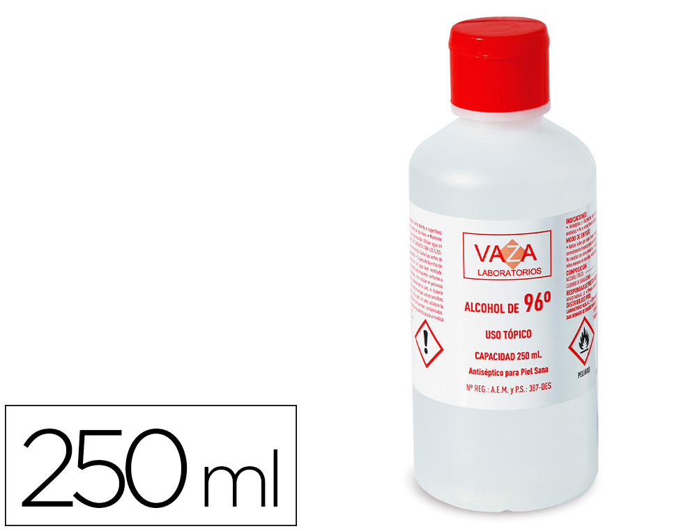ALCOHOL KELSIA VAZA DE 96º BOTE DE 250 ML