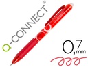[KF18626] BOLIGRAFO Q-CONNECT RETRACTIL BORRABLE 0,7 MM COLOR ROJO