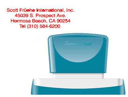 SELLO X'STAMPER QUIX PERSONALIZABLE COLOR ROJO MEDIDAS 28X78 MM Q-24