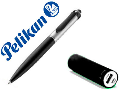 BOLIGRAFO PELIKAN STOLA II TOUCHPEN TUBO + POWERBANK NEGRO