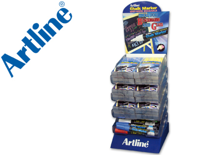 ROTULADOR ARTLINE PIZARRA VERDE NEGRA EPW-4 EXPOSITOR DE 48 UNIDADES COLORES SURTIDOS