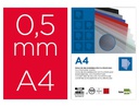 [TE24] TAPA ENCUADERNACION LIDERPAPEL POLIPROPILENO A4 0.5MM ROJO OPACO PAQUETE DE 100 UNIDADES
