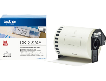 ETIQUETA ADHESIVA BROTHER DK22246 TAMAÑO 103MM X 30,48 M PARA IMPRESORAS QL