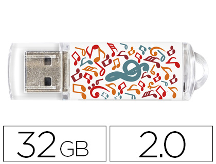 MEMORIA USB TECHONETECH FLASH DRIVE 32 GB 2.0 MUSIC DREAM