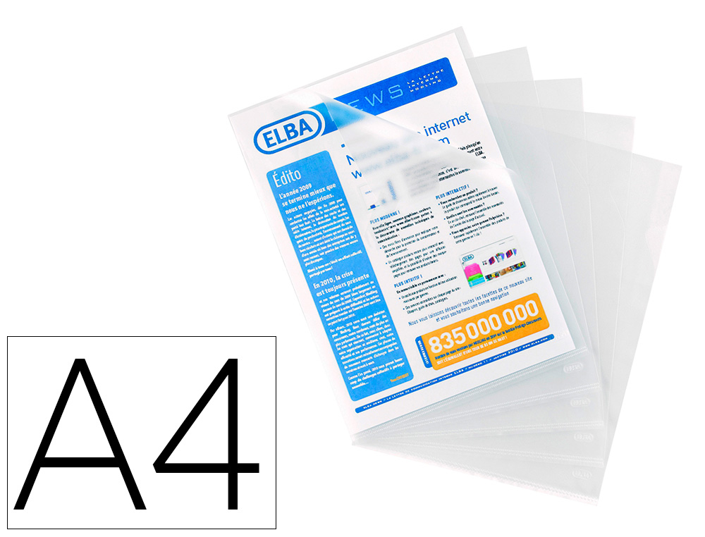 CARPETA DOSSIER UÑERO ELBA STANDARD FOLIO PLASTICO 140 MC PIEL NARANJA CAJA DE 100 UNIDADES