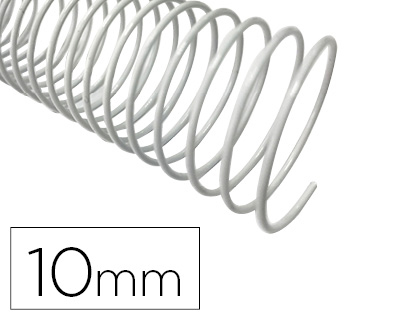 ESPIRAL METALICO Q-CONNECT BLANCO 64 5:1 10 MM 1MM CAJA DE 200 UNIDADES