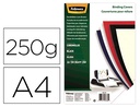 [5378504] TAPA DE ENCUADERNACION FELLOWES DIN A4 CARTON BRILLO NEGRO CHROMOLUX 250 GR PACK DE 100 UNIDADES