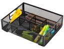 [KF17291] ORGANIZADOR SOBREMESA Q-CONNECT KF17291 BANDEJA METALICA REJILLA NEGRA CON 6 DEPARTAMENTOS 235X183X65 MM