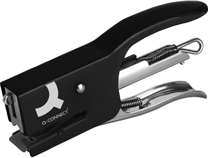 GRAPADORA Q-CONNECT DE TENAZA KF22340 METALICA COLOR NEGRO CAPACIDAD 12 HOJAS USA GRAPAS NUMERO 10