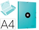 [AW66] CARPETA ANTARTIK GOMAS A4 3 SOLAPAS CARTON FORRADO COLOR MENTA