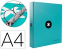 [AW63] CARPETA 4 ANILLAS 40 MM MIXTAS ANTARTIK A4 FORRADA COLOR MENTA