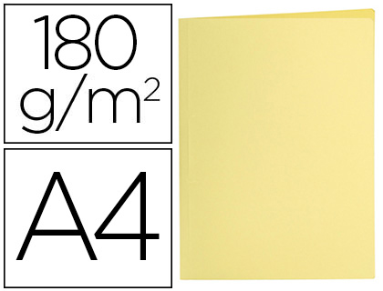 SUBCARPETA LIDERPAPEL A4 AMARILLO PASTEL 180G/M2