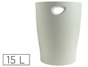 [45306D] PAPELERA PLASTICO EXACOMPTA ECOBLACK GRIS 15 LITROS