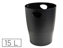 [453014D] PAPELERA PLASTICO EXACOMPTA ECOBLACK NEGRO 15 LITROS