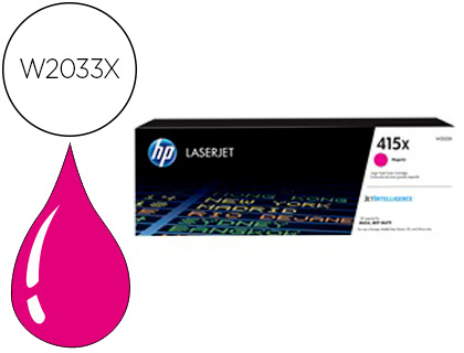 TONER HP 415X LASER COLOR M454 / MFP M479 MAGENTA 6000 PAGINAS