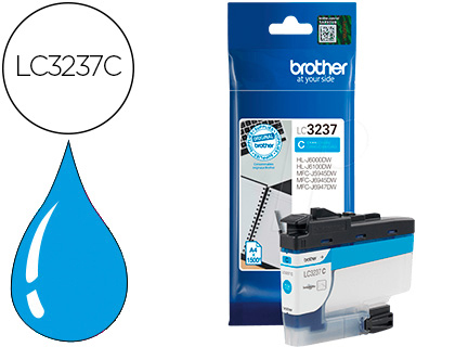 INK-JET BROTHER LC3237 HL-J6000DW / HL-J6100DW / MFC-J5945DW / MFC-J6945DW / MFC-J6947DW 1500 PAG CIAN
