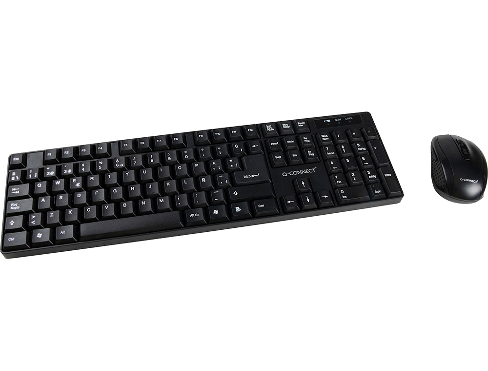 SET TECLADO + RATON INALAMBRICO Q-CONNECT 2.4G NEGRO COMPATIBLE WINDOWS