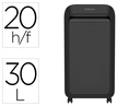 [5050401] DESTRUCTORA DE DOCUMENTOS FELLOWES LX221 CAPACIDAD DE CORTE 20H SEGURIDAD P5 CLIPS GRAPAS Y TARJETAS 30L NEGRA