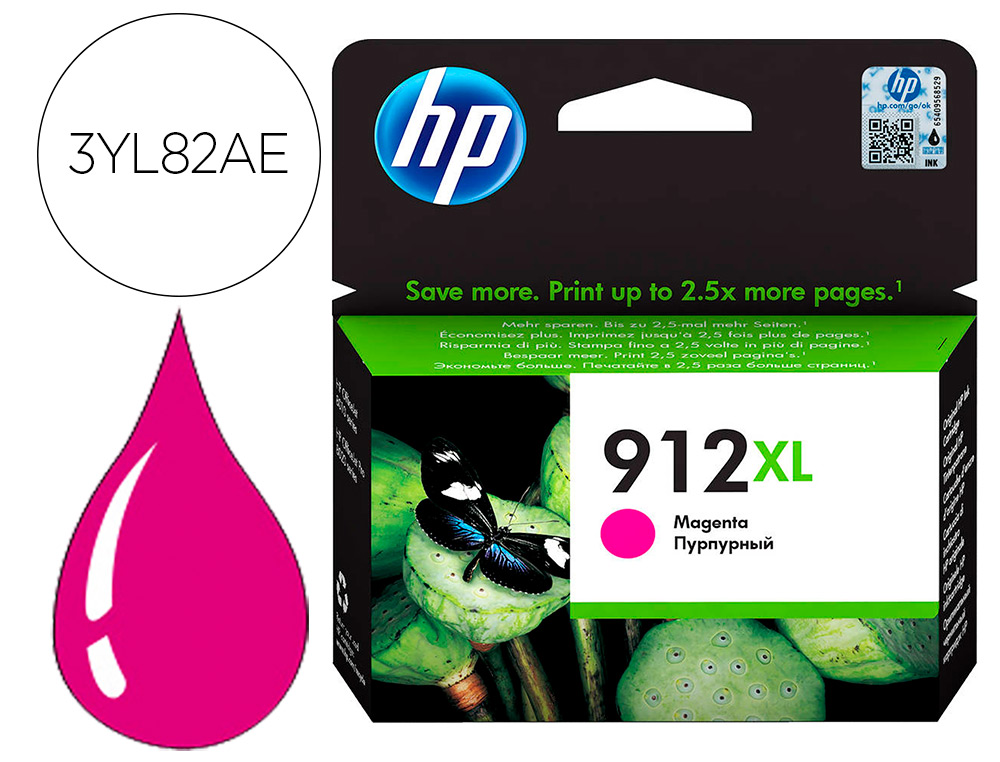 INK-JET HP 912 XL OFFICEJET 8010 / 8020 / 8035 MAGENTA 825 PAG