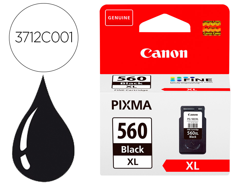 INK-JET CANON 560 XL PIXMA TS5350 / TS5351 / TS5352 / TS5353 NEGRO 4000 PAGINAS